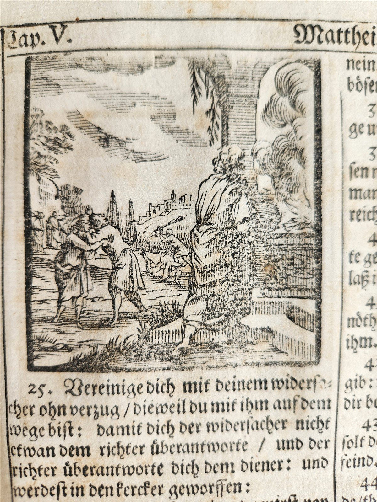 1691 BIBLE in GERMAN illustrated PIGSKIN BOUND FOLIO antique 17th CENTURY