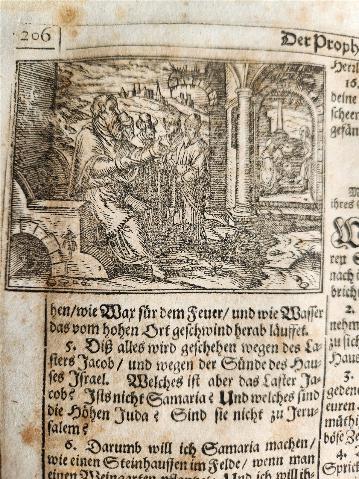 1691 BIBLE in GERMAN illustrated PIGSKIN BOUND FOLIO antique 17th CENTURY