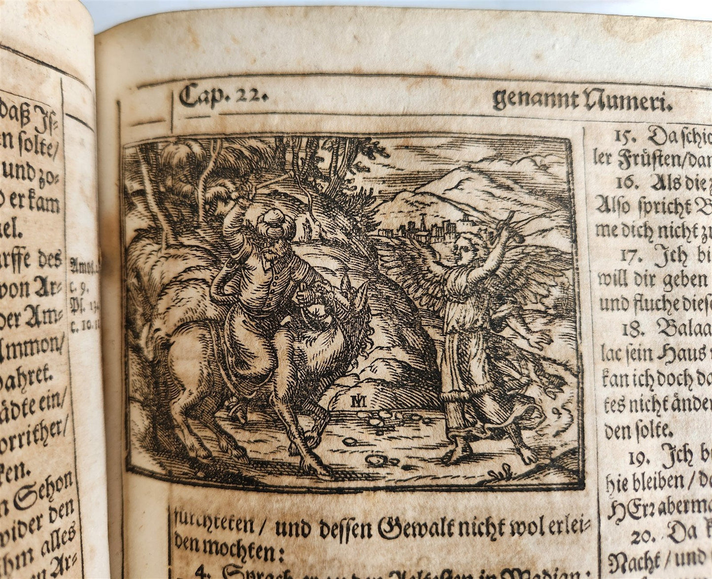 1691 BIBLE in GERMAN illustrated PIGSKIN BOUND FOLIO antique 17th CENTURY