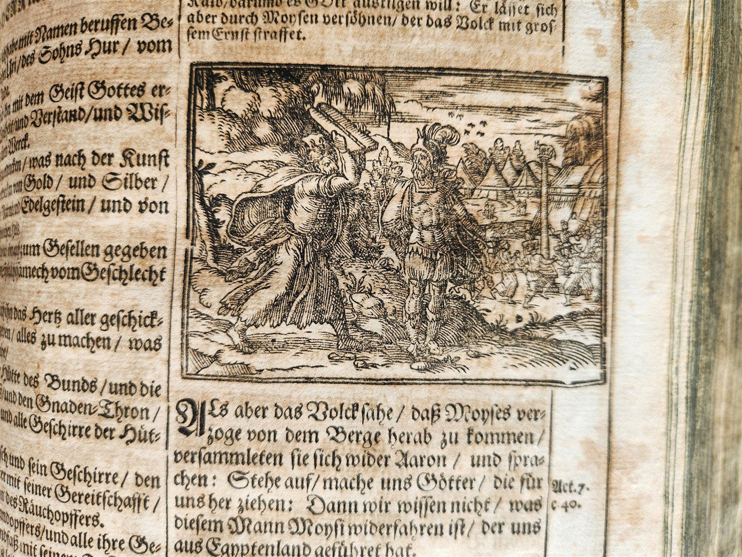 1691 BIBLE in GERMAN illustrated PIGSKIN BOUND FOLIO antique 17th CENTURY