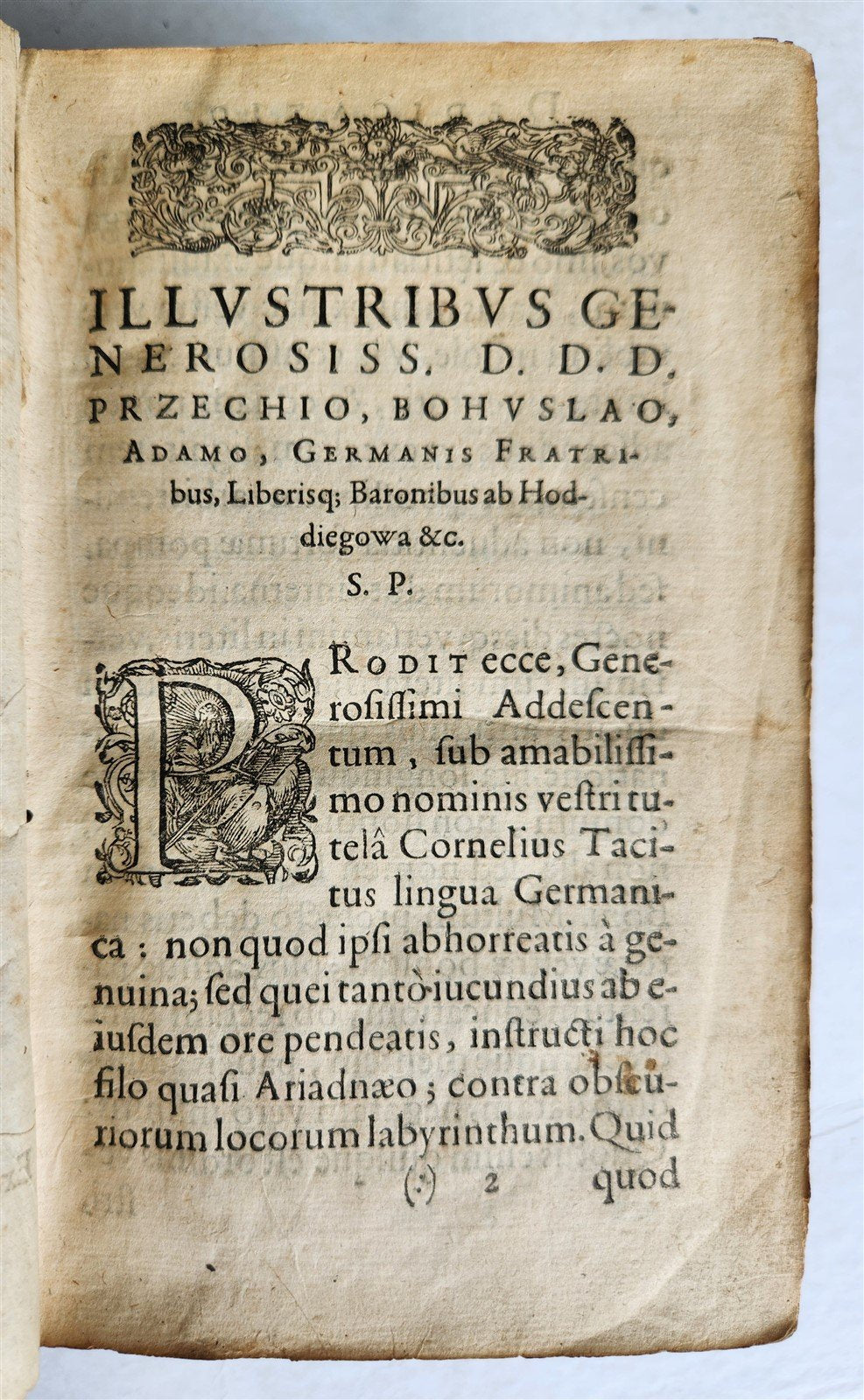 1612 TACITUS Opera Latina cum versione Germanica antique 17th CENTURY