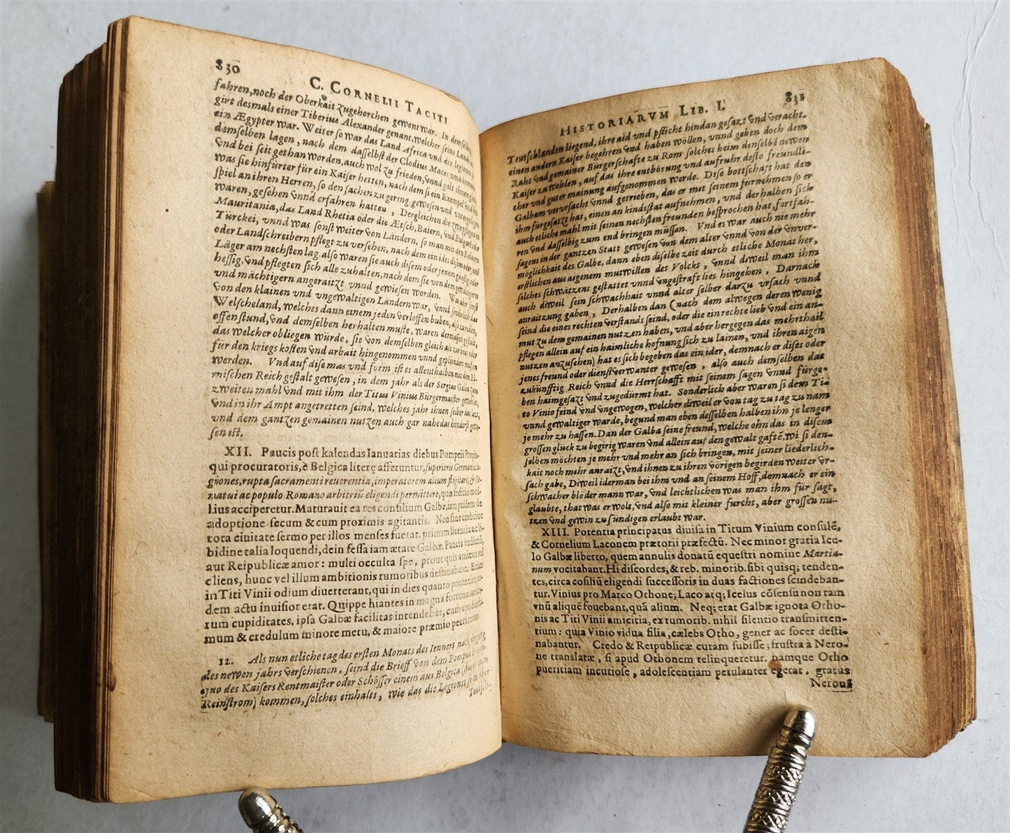 1612 TACITUS Opera Latina cum versione Germanica antique 17th CENTURY