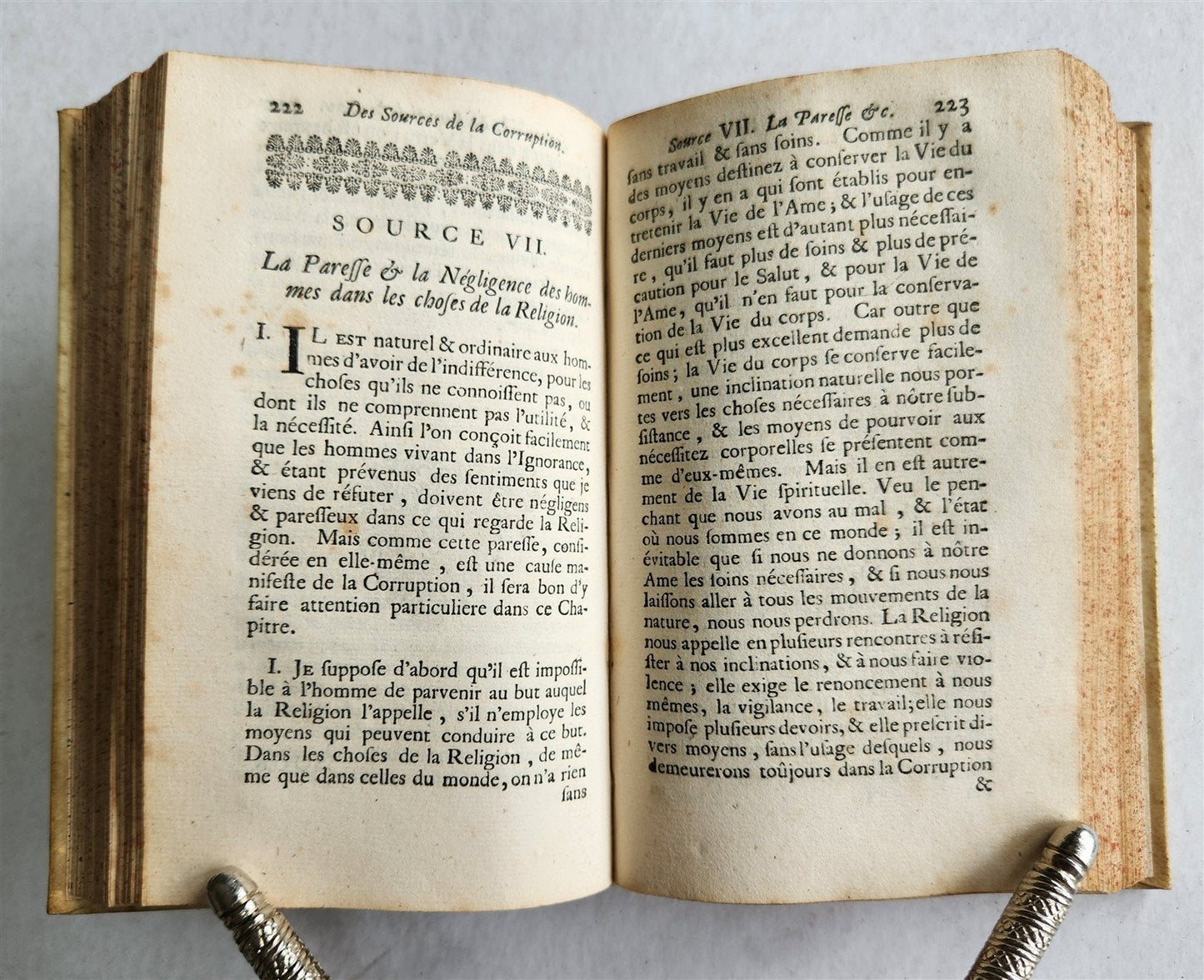 1721 TREATISE on SOURCES of CORRUPTION by OSTERWALD antique vellum binding