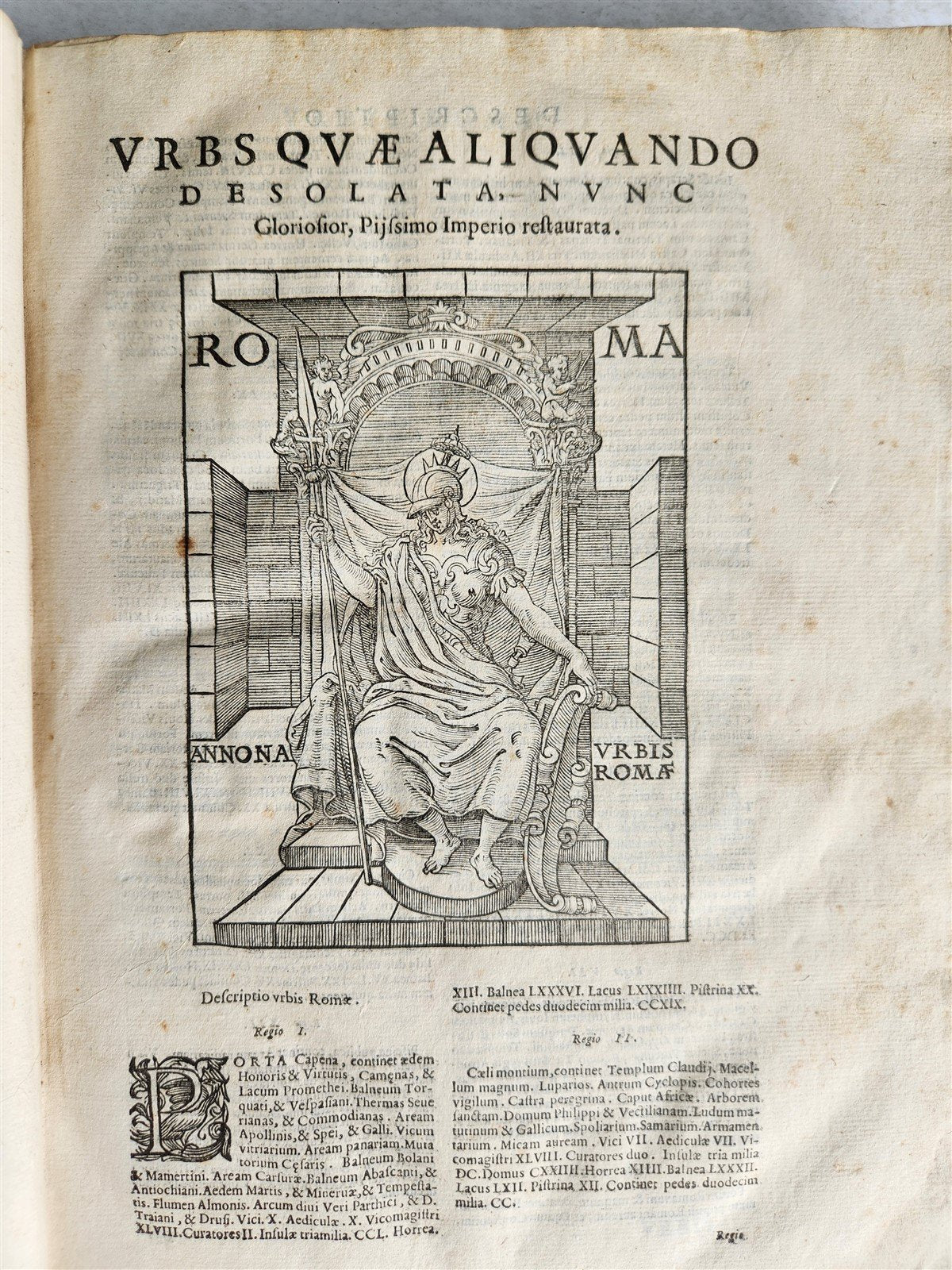 1593 ROMAN ANTIQUITIES ILLUSTRATED w/ 117 ENGRAVINGS antique 16th century FOLIO