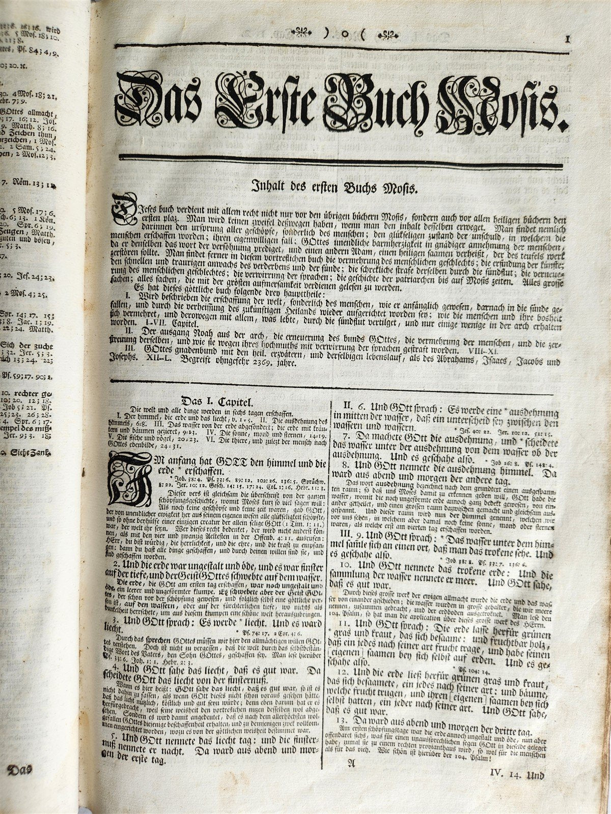 1755 BIBLE in GERMAN ULRICH antique PIGSKIN BINDING METAL FITTINGS MASSIVE FOLIO