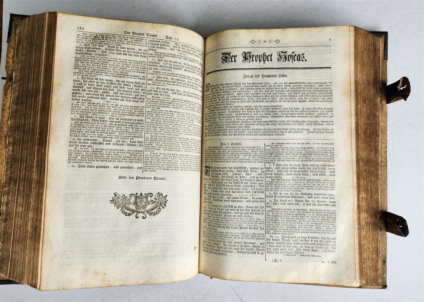 1755 BIBLE in GERMAN ULRICH antique PIGSKIN BINDING METAL FITTINGS MASSIVE FOLIO