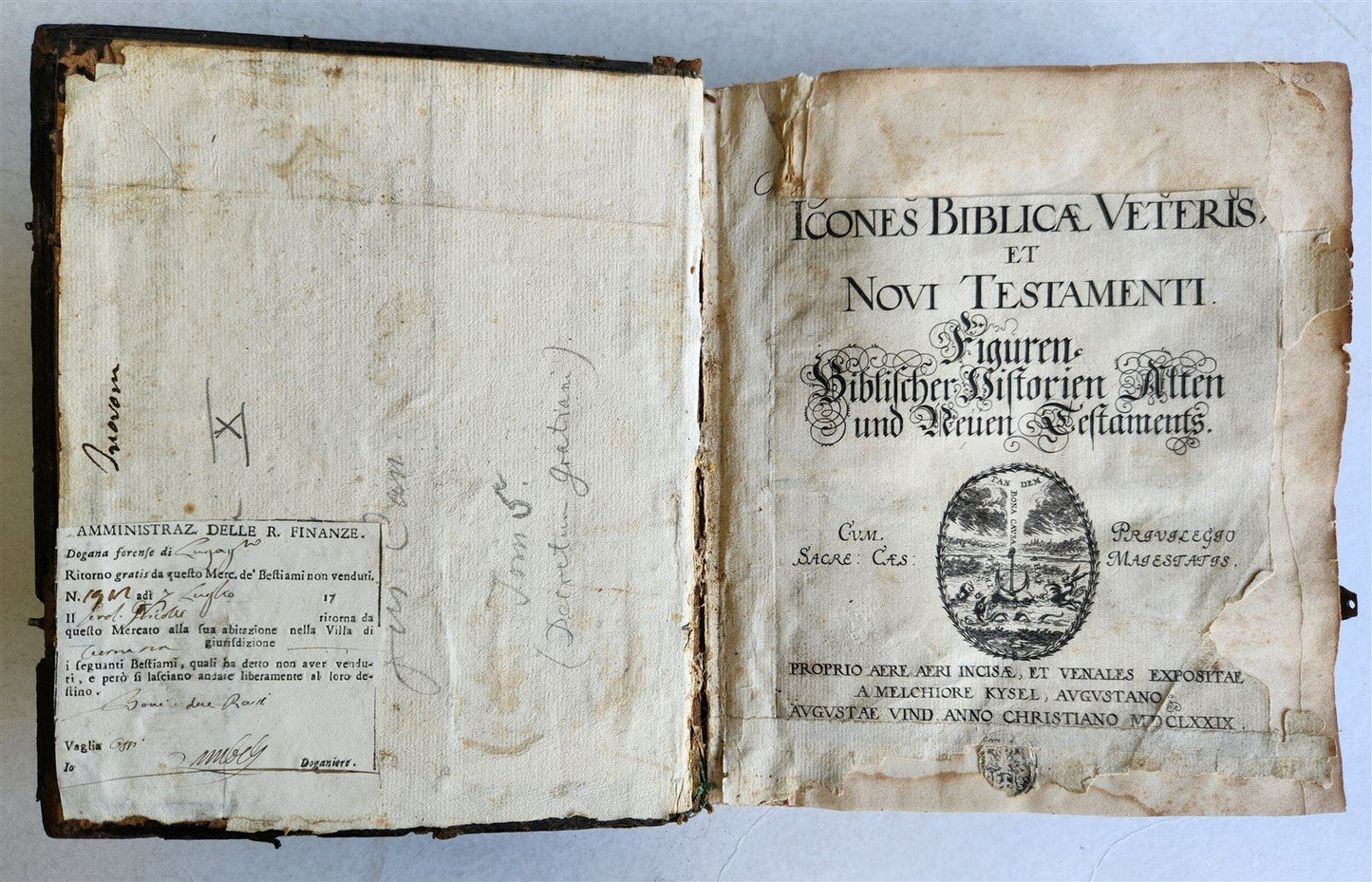 1679 ILLUSTRATED BIBLE antique Icones biblicae Veteris et Novi Testamenti RARE