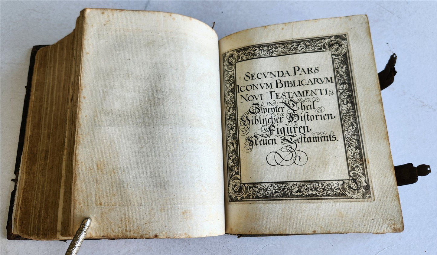 1679 ILLUSTRATED BIBLE antique Icones biblicae Veteris et Novi Testamenti RARE