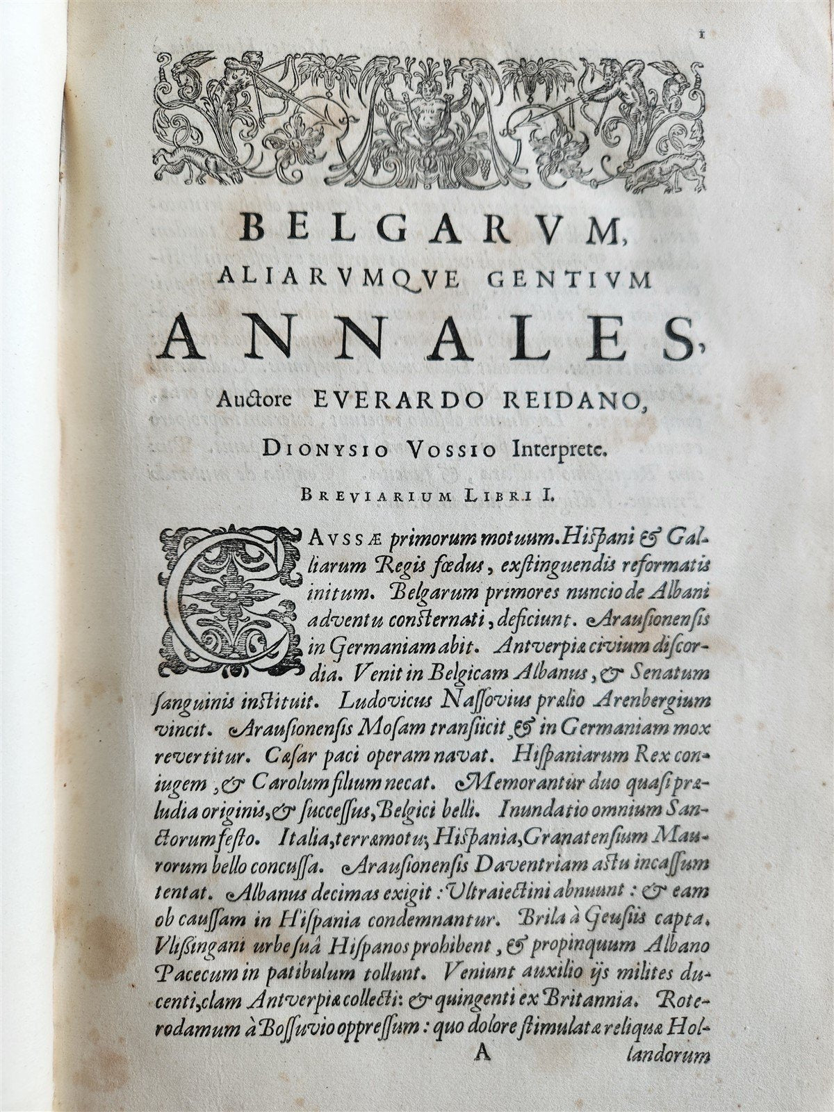 1633 EUROPE HISTORY antique FOLIO Britannicarum Gallicarum Belgicarum Germanica