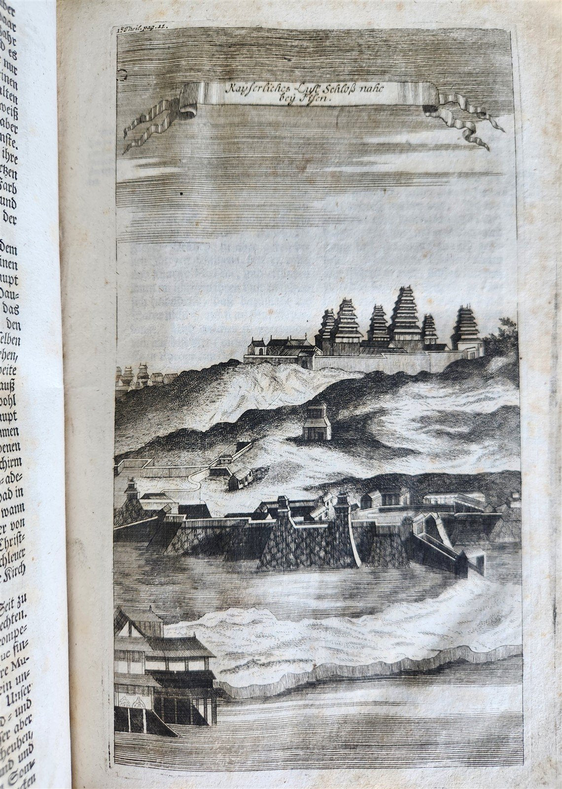 1738 JAPANESE HISTORY antique ILLUSTRATED PIGSKIN FOLIO Jesuit mission in Japan