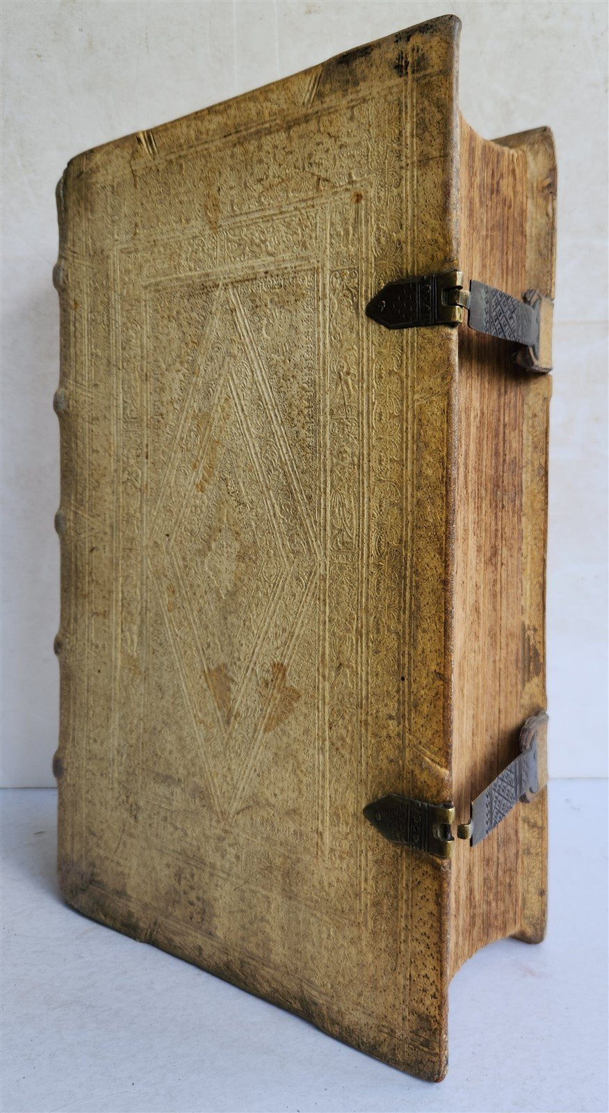 1657 HISTORICAL WORLD'S CHRONICLE antique ILLUSTRATED PIGSKIN FOLIO