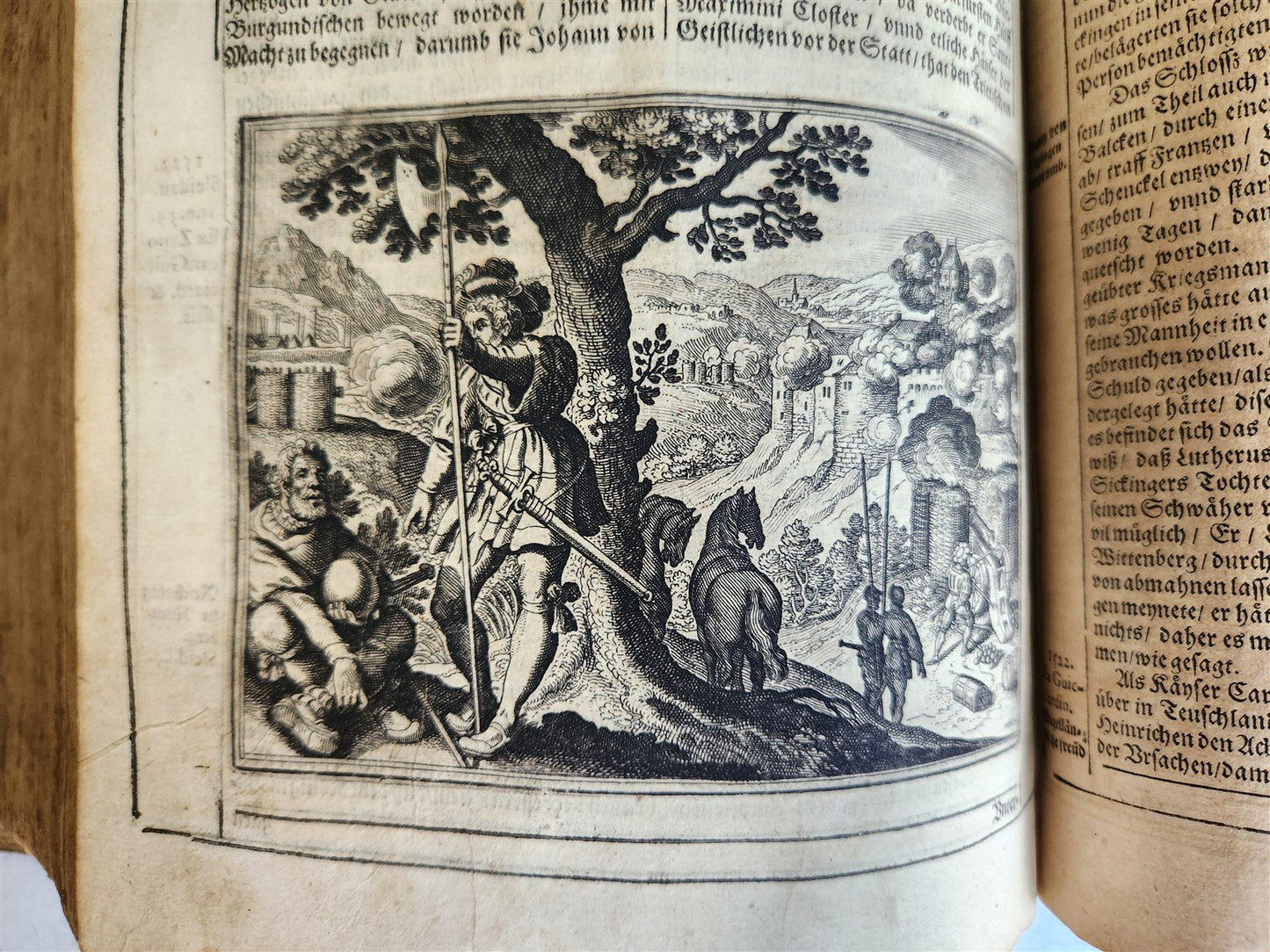 1657 HISTORICAL WORLD'S CHRONICLE antique ILLUSTRATED PIGSKIN FOLIO