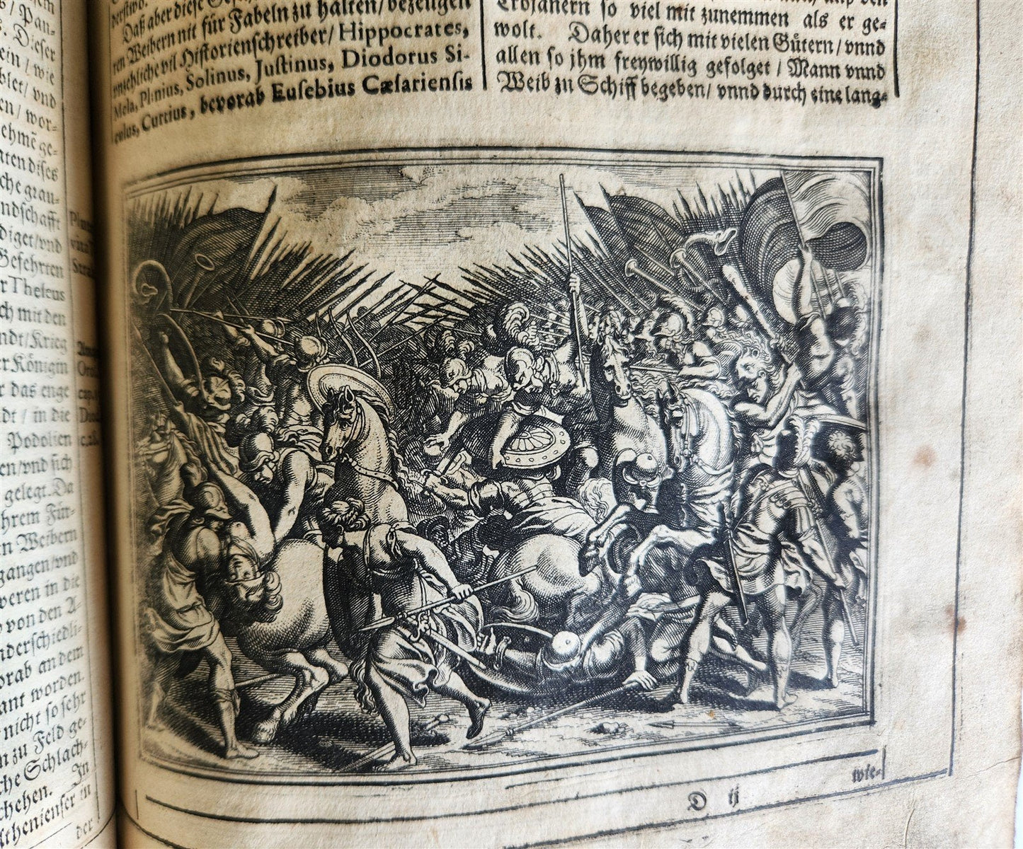 1657 HISTORICAL WORLD'S CHRONICLE antique ILLUSTRATED PIGSKIN FOLIO