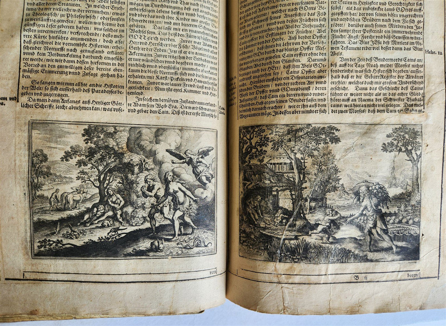 1657 HISTORICAL WORLD'S CHRONICLE antique ILLUSTRATED PIGSKIN FOLIO