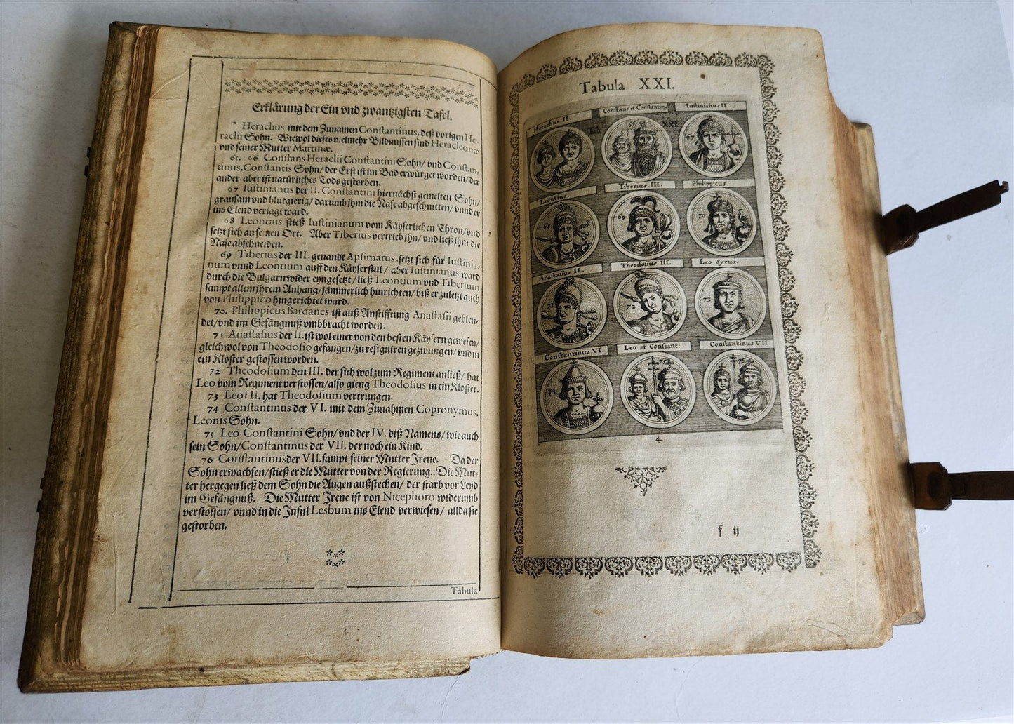 1657 HISTORICAL WORLD'S CHRONICLE antique ILLUSTRATED PIGSKIN FOLIO