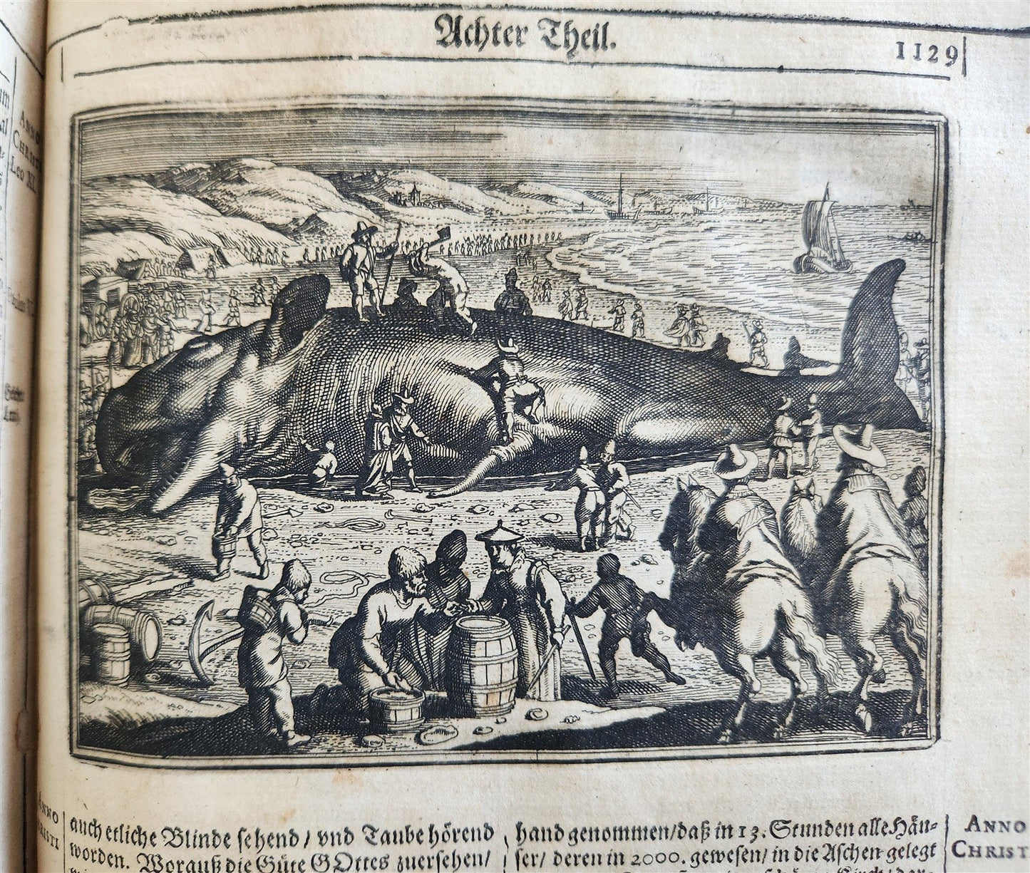 1657 HISTORICAL WORLD'S CHRONICLE antique ILLUSTRATED PIGSKIN FOLIO