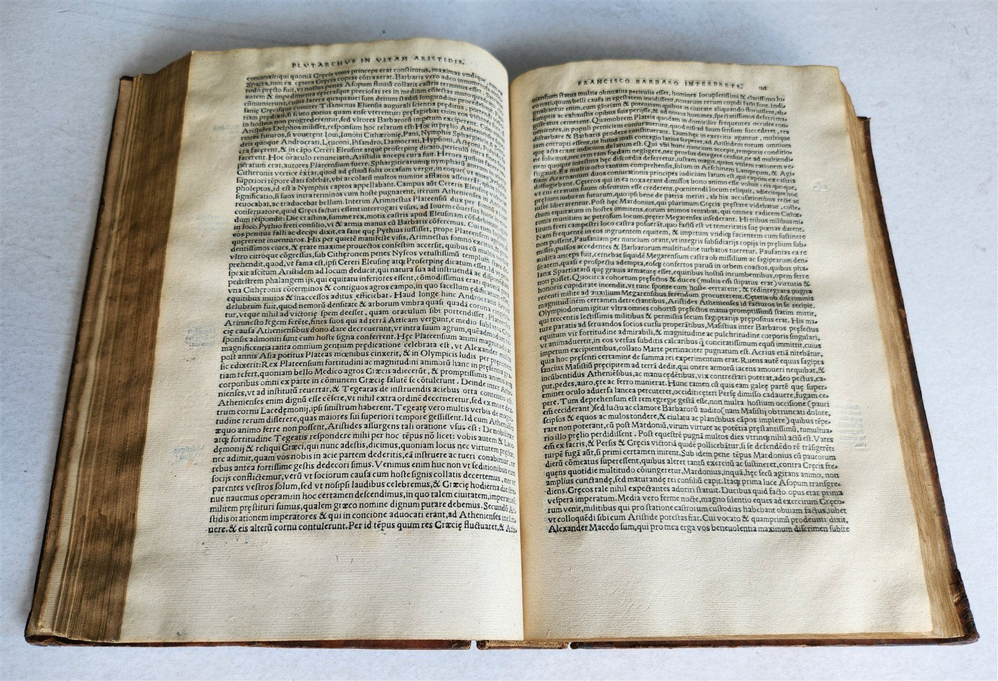 1532 PLUTARCH Vitae graecorum romanorum quae illustrium antique ARMORIAL FOLIO