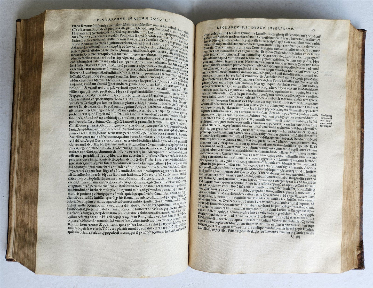 1532 PLUTARCH Vitae graecorum romanorum quae illustrium antique ARMORIAL FOLIO