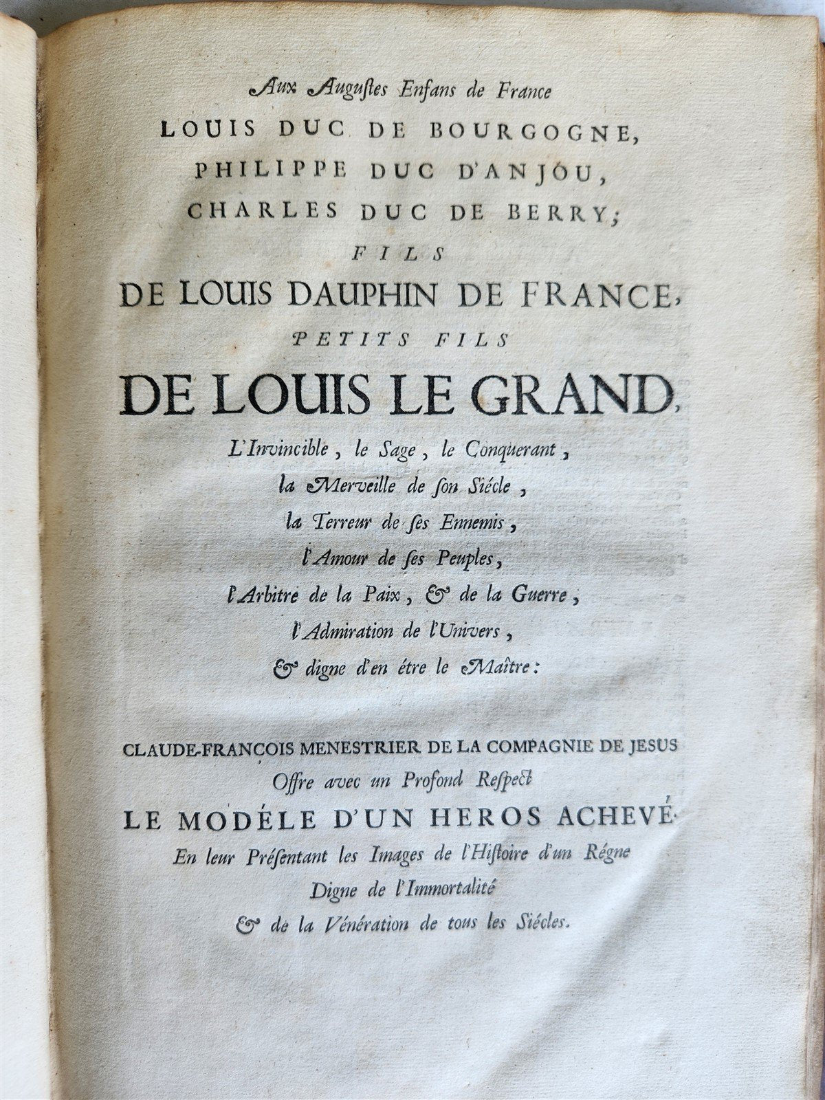 1691 HISTOIRE DU ROY LOUIS LE GRAND ILLUSTRATED antique ARMORIAL BINDING