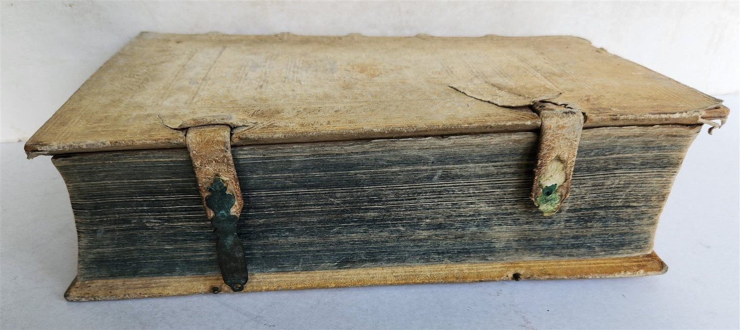 1680 CELESTIAL REVELATIONS of BRIDGET of SWEDEN antique PIGSKIN BOUND FOLIO
