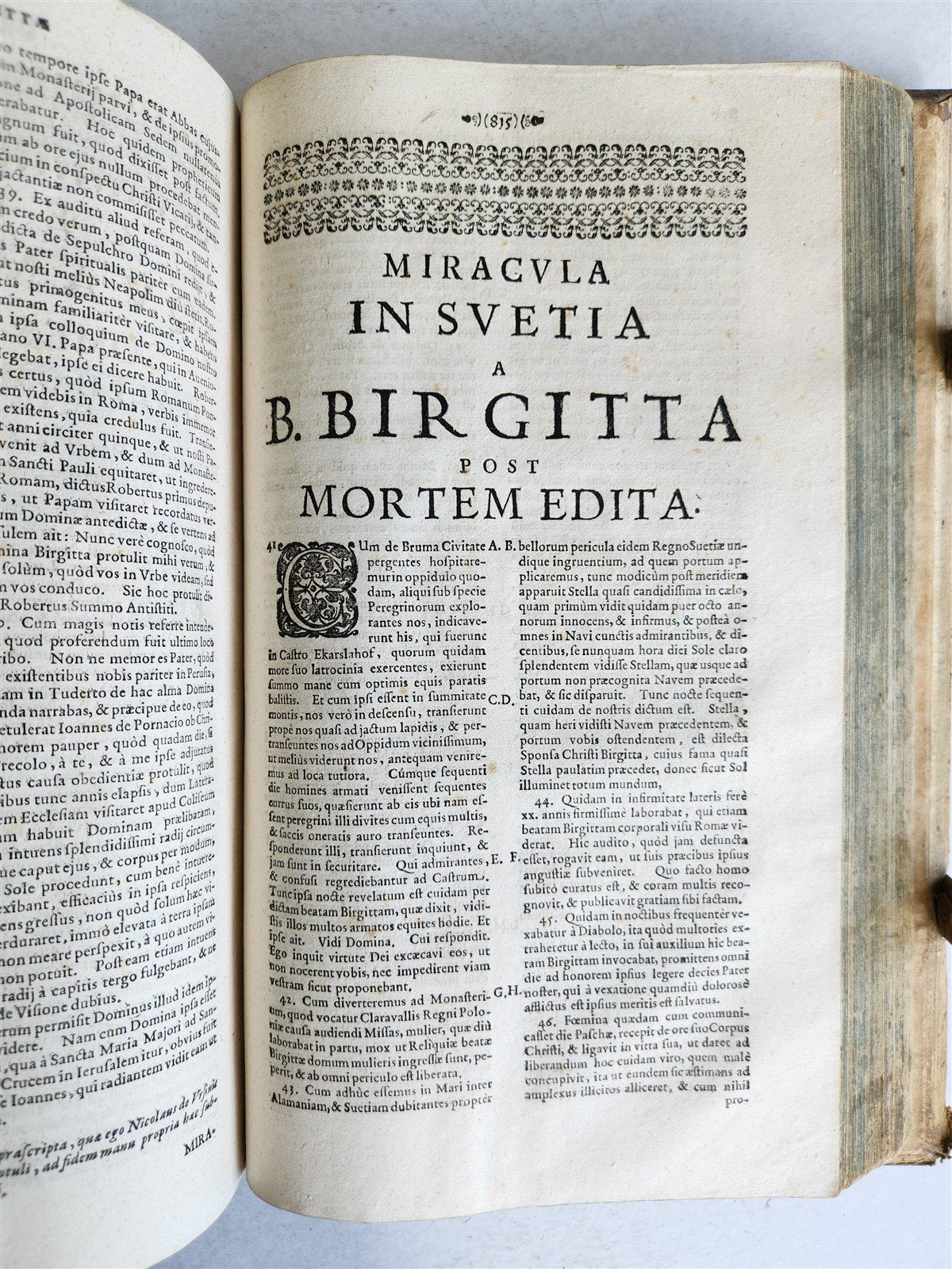 1680 CELESTIAL REVELATIONS of BRIDGET of SWEDEN antique PIGSKIN BOUND FOLIO
