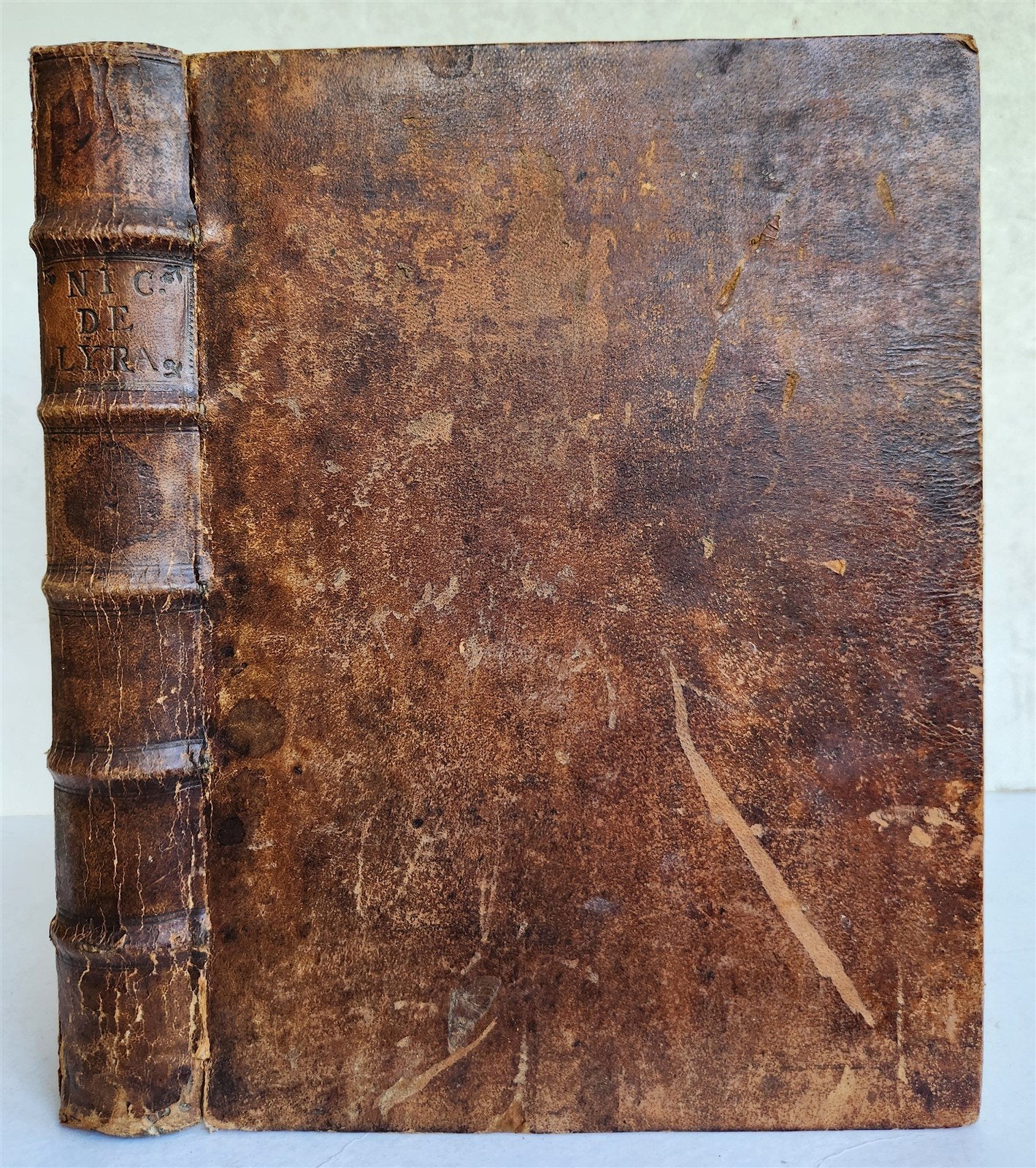 1507 BIBLE POST-INCUNABULA GOSPEL VOLUME by NICOLAS DE LYRA antique FOLIO