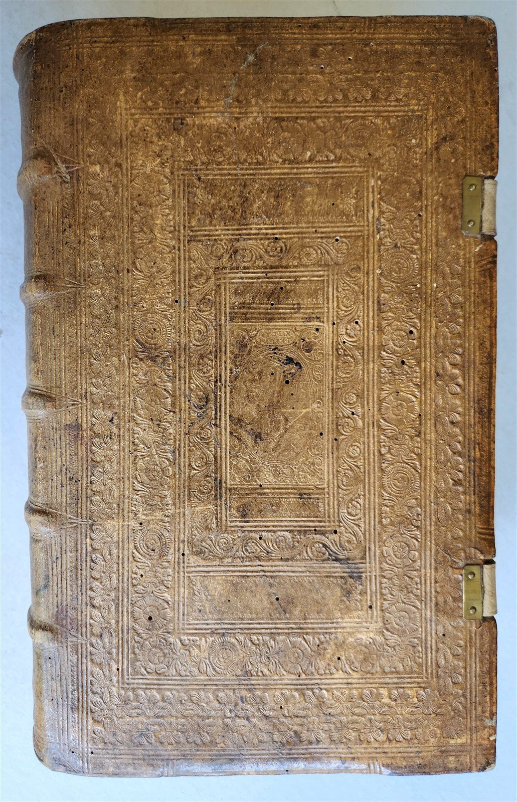 1654 SERMONS Augustana fidei confessio antique PIGSKIN BOUND FOLIO w/ CLASPS