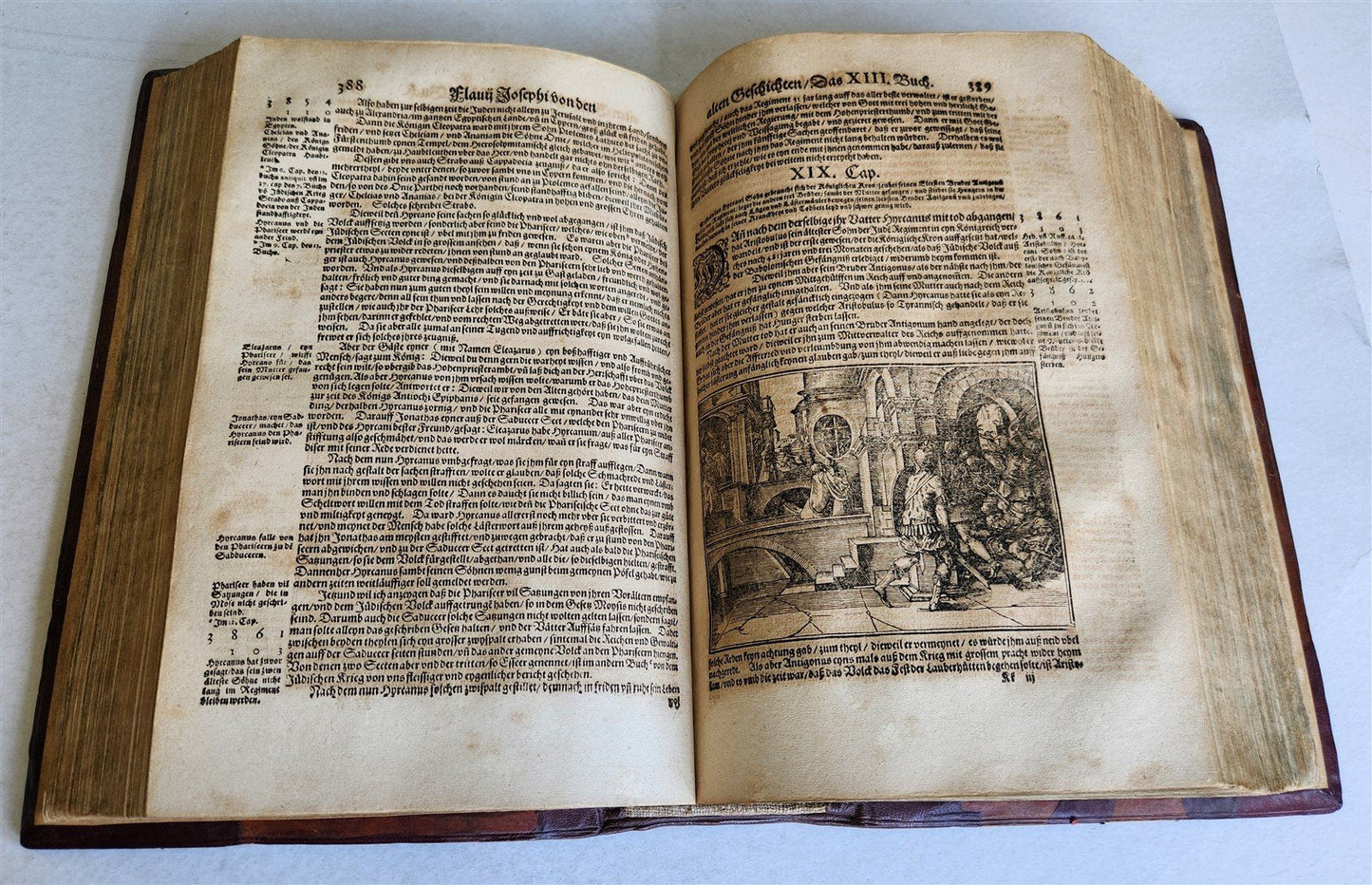 1595 FLAVIUS JOSEPHUS ILLUSTRATED by TOBIAS STIMMER antique FOLIO JUDAICA