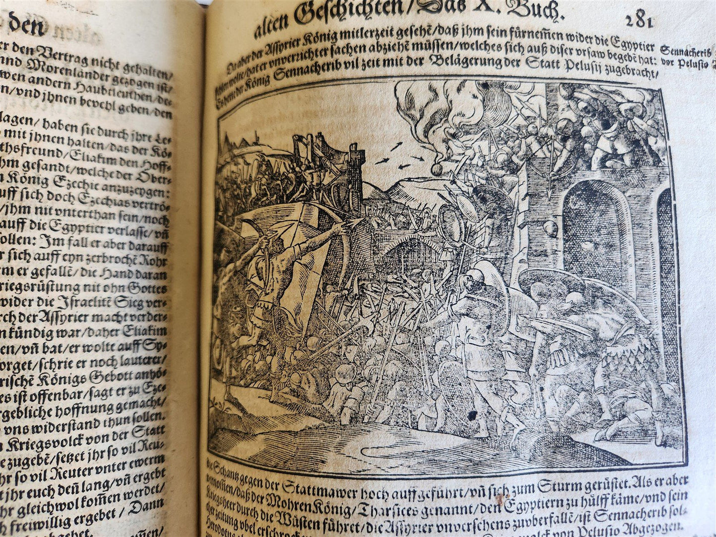 1595 FLAVIUS JOSEPHUS ILLUSTRATED by TOBIAS STIMMER antique FOLIO JUDAICA