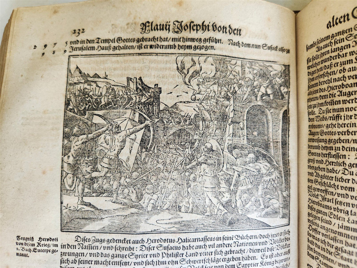 1595 FLAVIUS JOSEPHUS ILLUSTRATED by TOBIAS STIMMER antique FOLIO JUDAICA