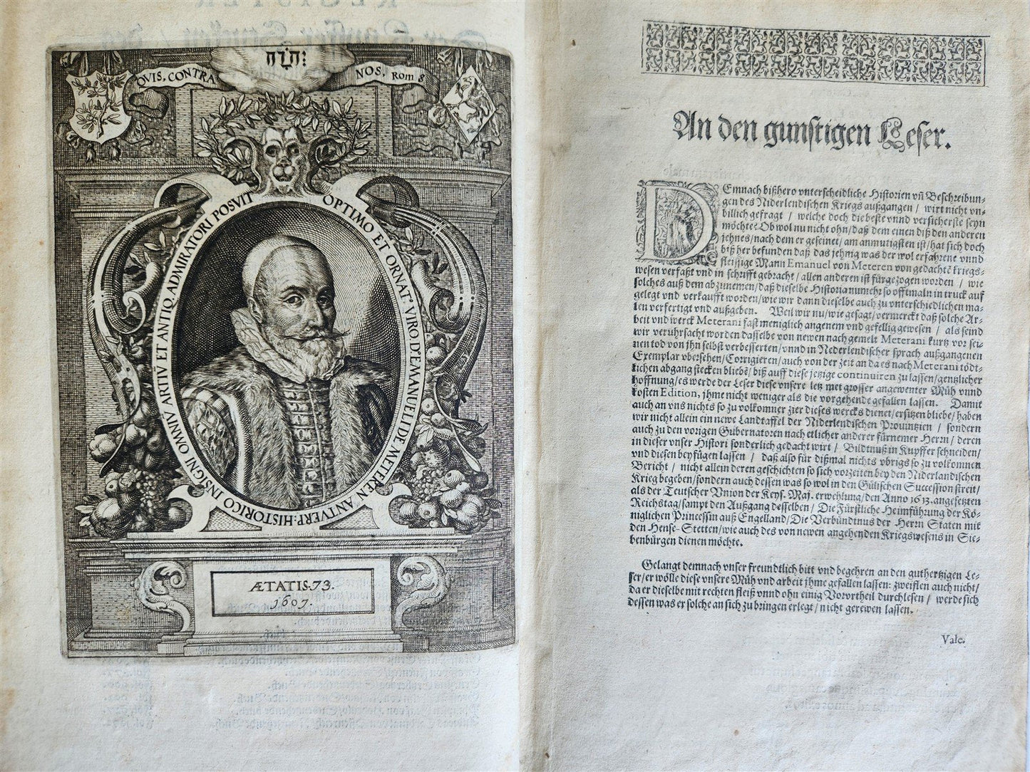1614 ILLUSTRATED GERMAN HISTORY Lower Saxony War description antique VELLUM