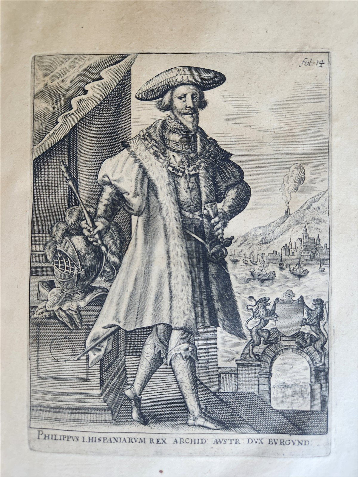 1614 ILLUSTRATED GERMAN HISTORY Lower Saxony War description antique VELLUM