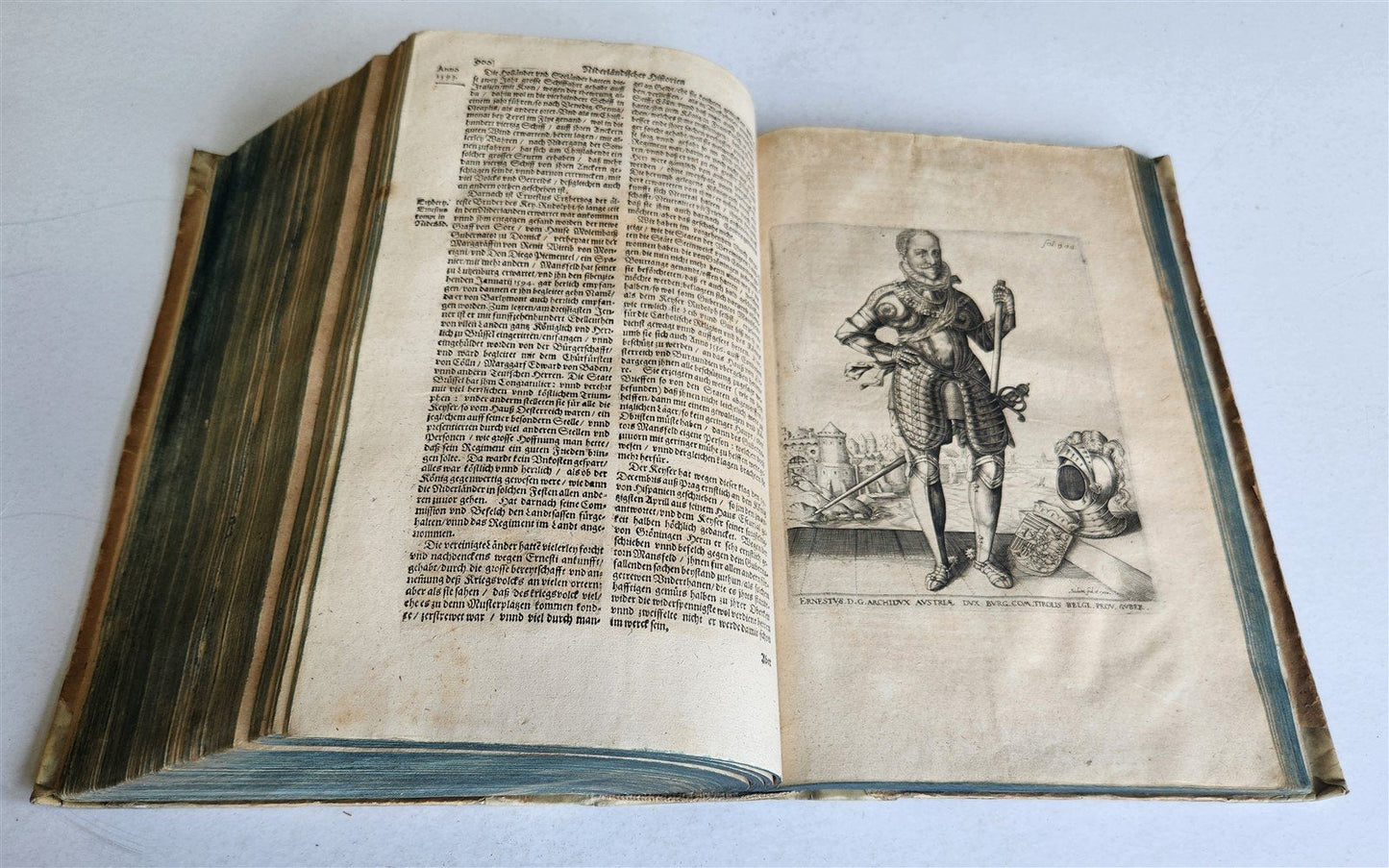 1614 ILLUSTRATED GERMAN HISTORY Lower Saxony War description antique VELLUM