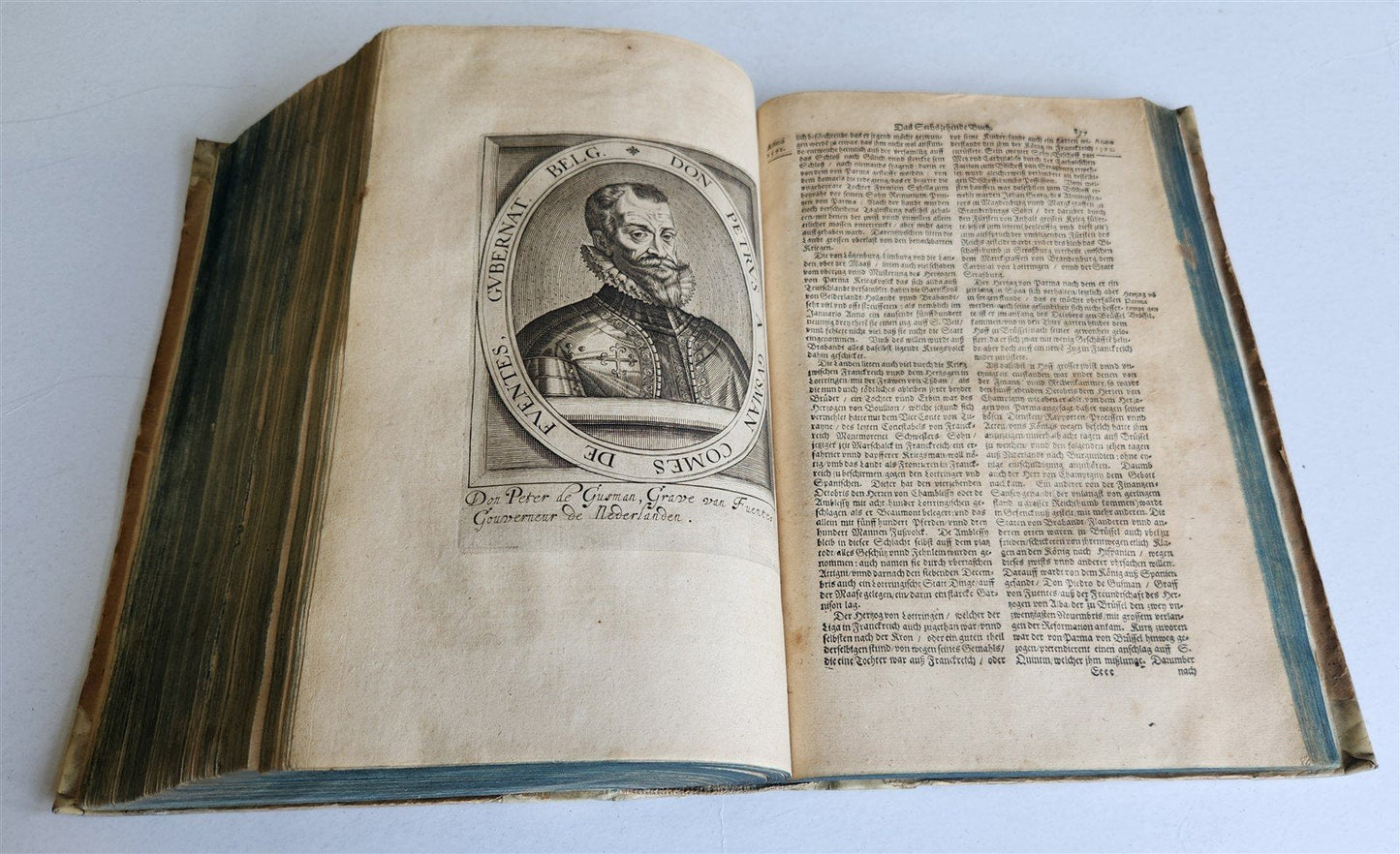 1614 ILLUSTRATED GERMAN HISTORY Lower Saxony War description antique VELLUM