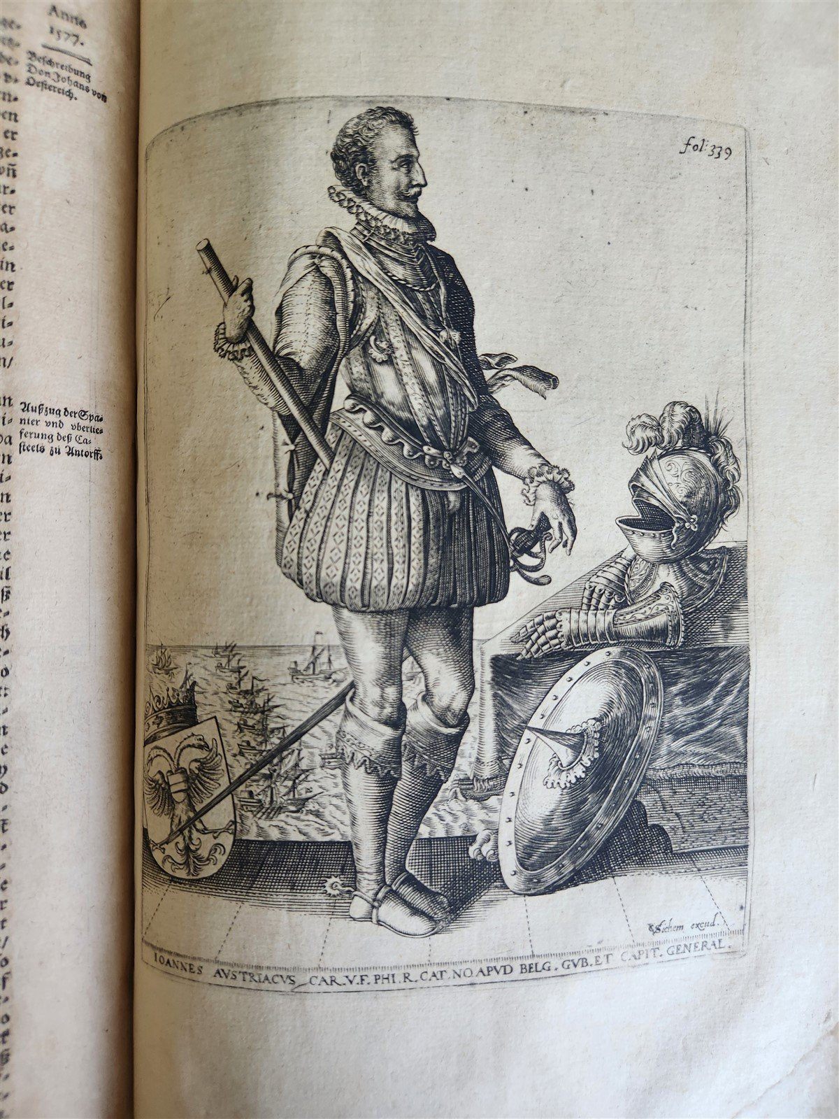 1614 ILLUSTRATED GERMAN HISTORY Lower Saxony War description antique VELLUM