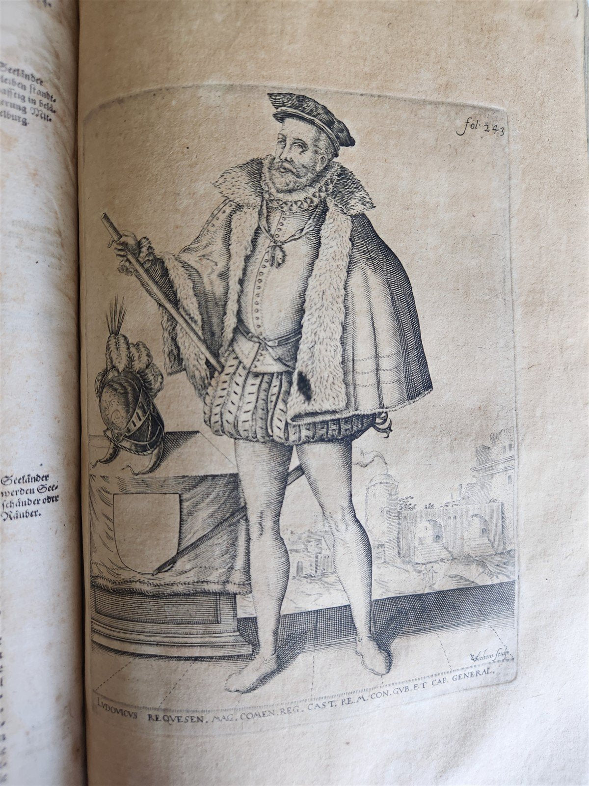 1614 ILLUSTRATED GERMAN HISTORY Lower Saxony War description antique VELLUM