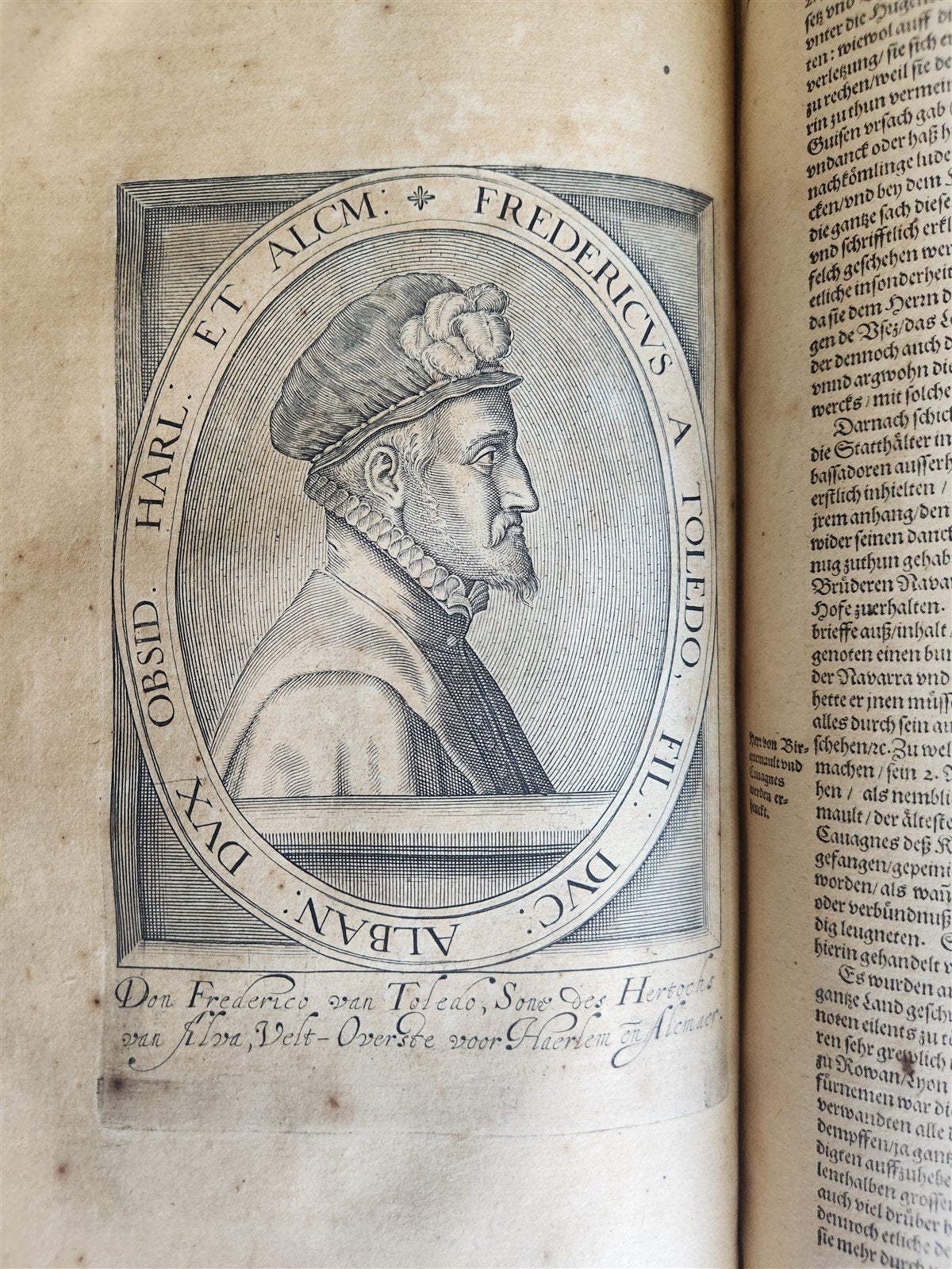1614 ILLUSTRATED GERMAN HISTORY Lower Saxony War description antique VELLUM