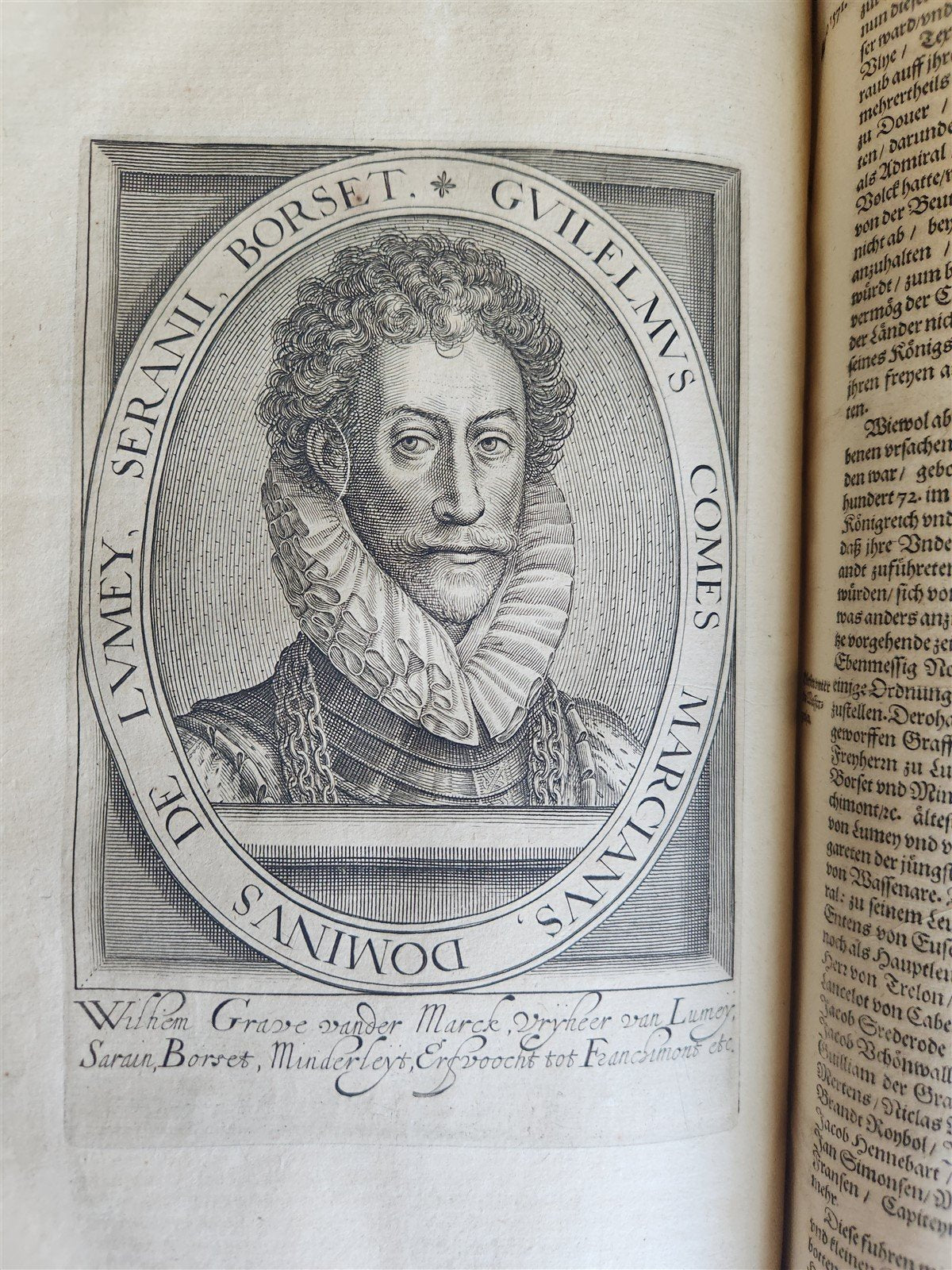 1614 ILLUSTRATED GERMAN HISTORY Lower Saxony War description antique VELLUM