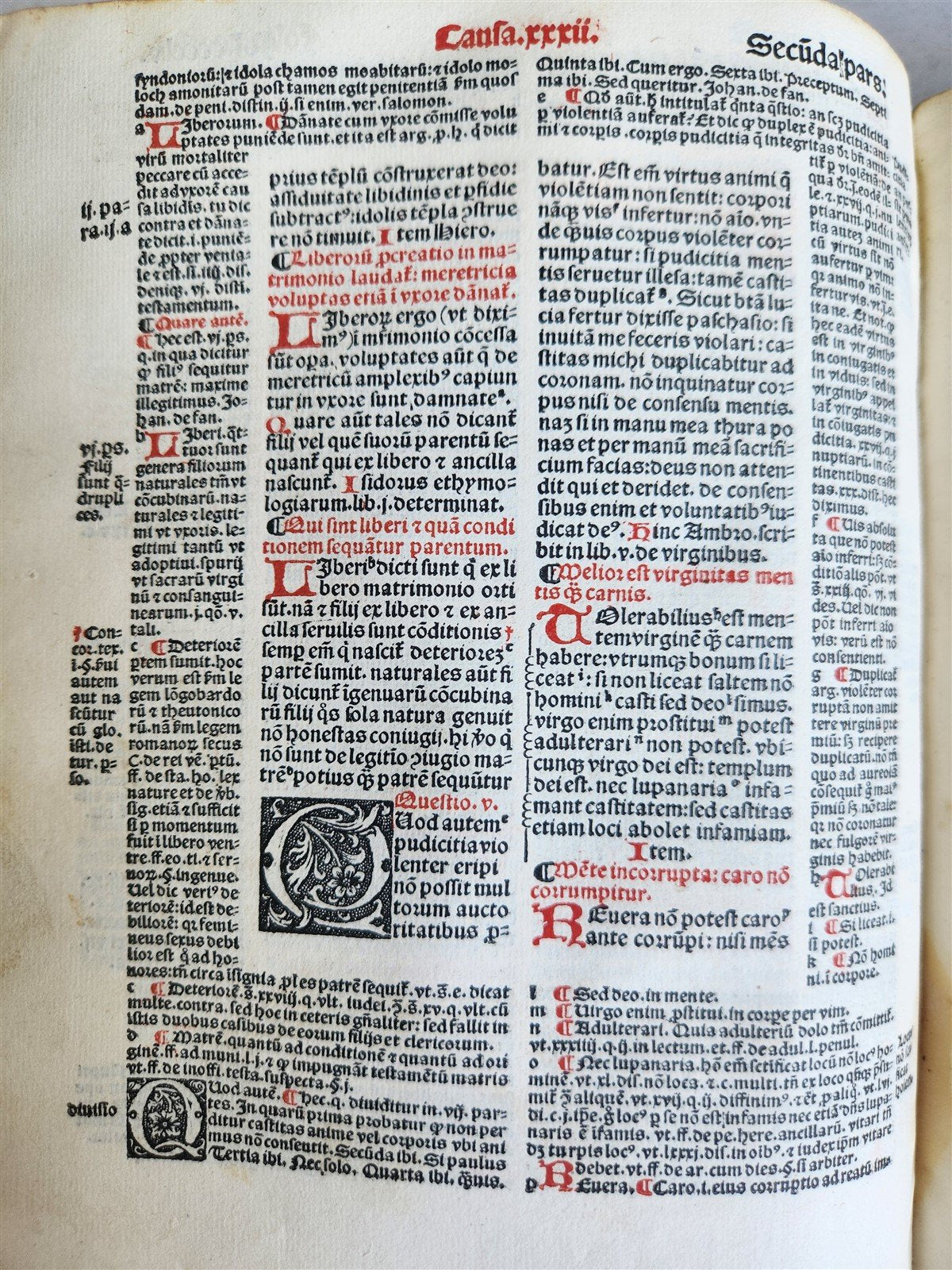 1516 POST-INCUNABULA CANON LAW Decretum Gratiani by GRATIANUS antique VELLUM