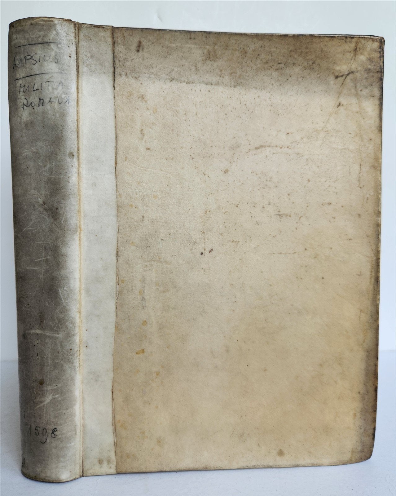 1598 DE MILITIA ROMANA by LIPSIUS antique ILLUSTRATED WARFARE Plantiniana vellum