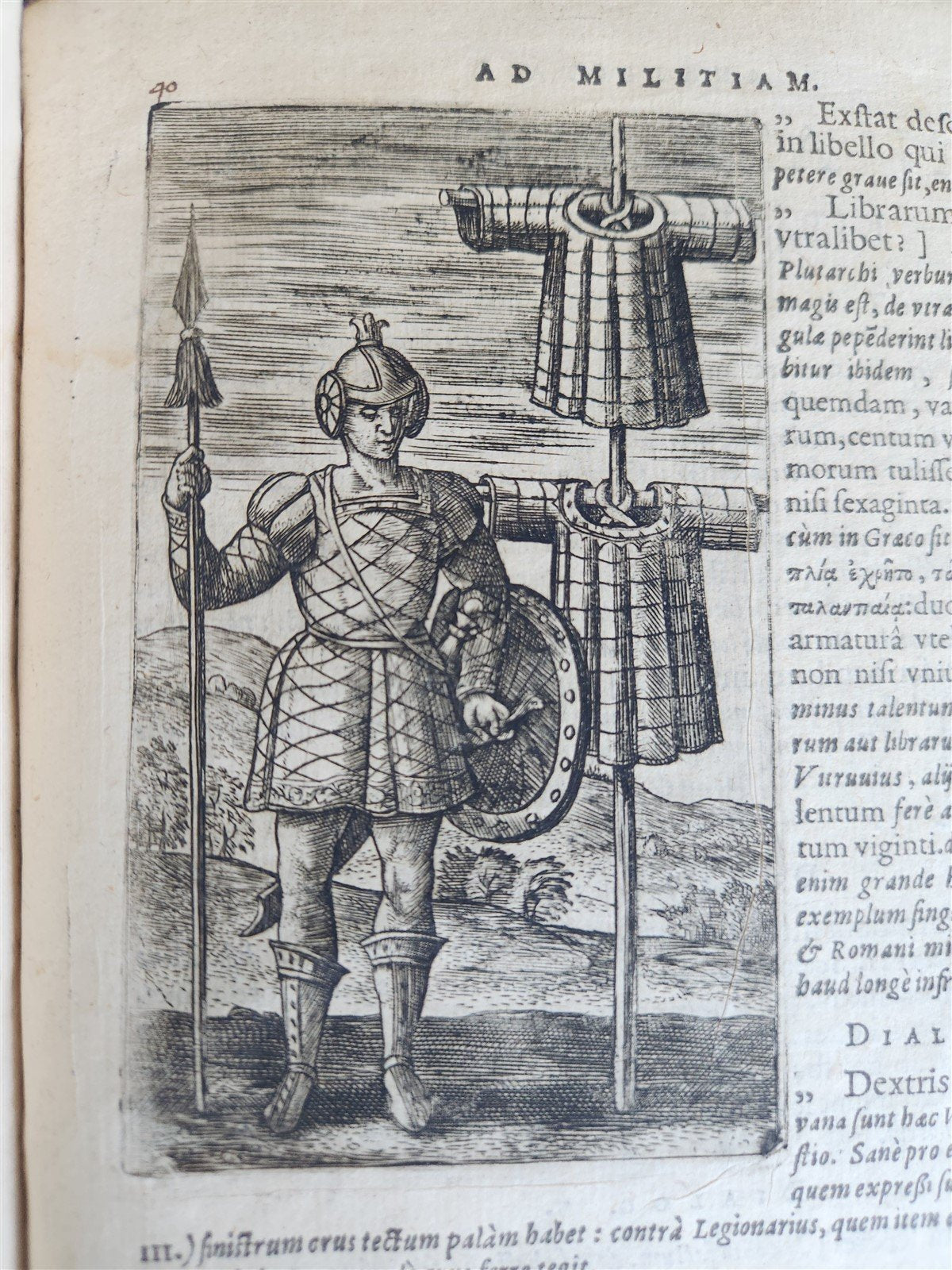 1598 DE MILITIA ROMANA by LIPSIUS antique ILLUSTRATED WARFARE Plantiniana vellum