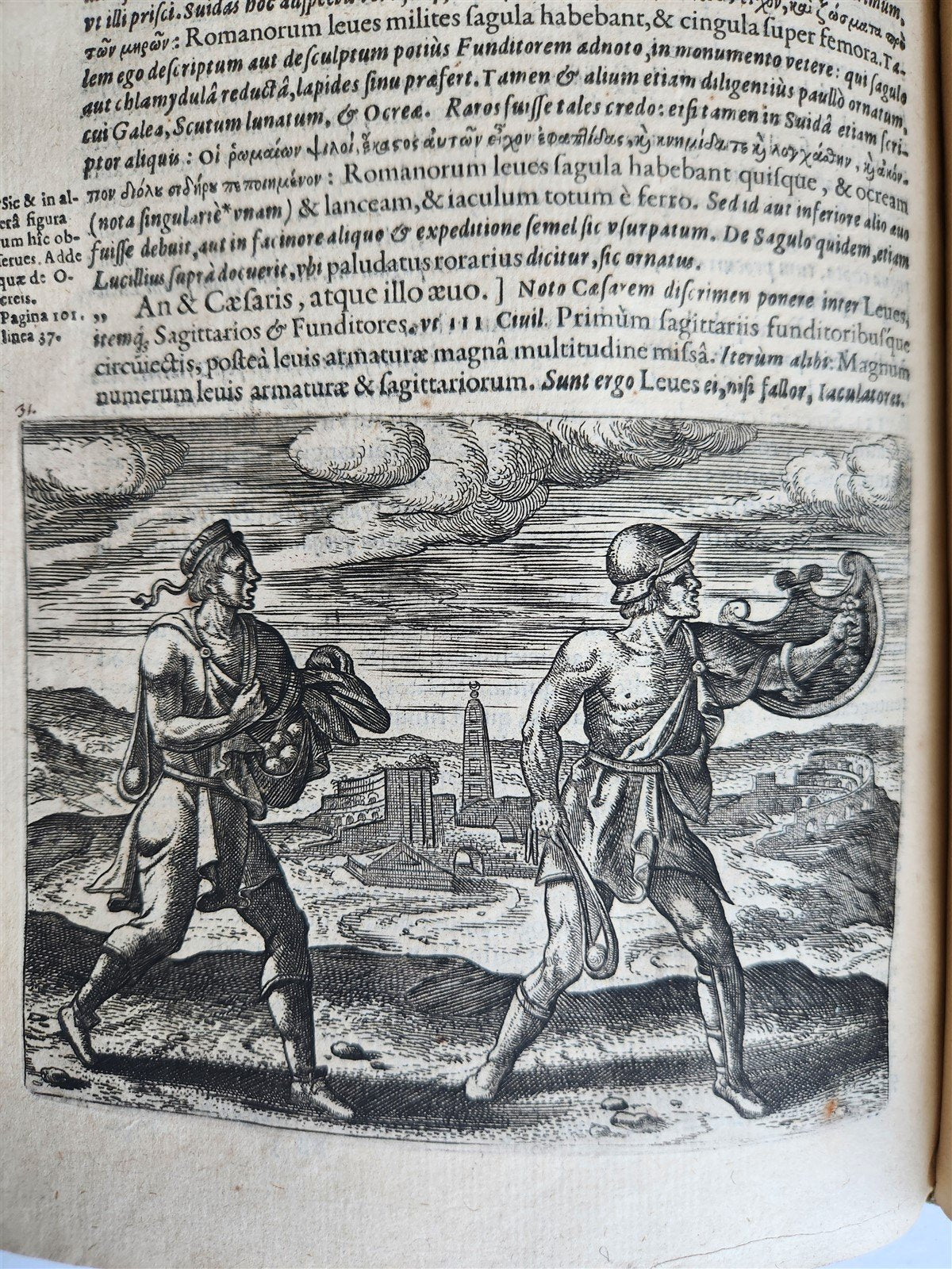 1598 DE MILITIA ROMANA by LIPSIUS antique ILLUSTRATED WARFARE Plantiniana vellum