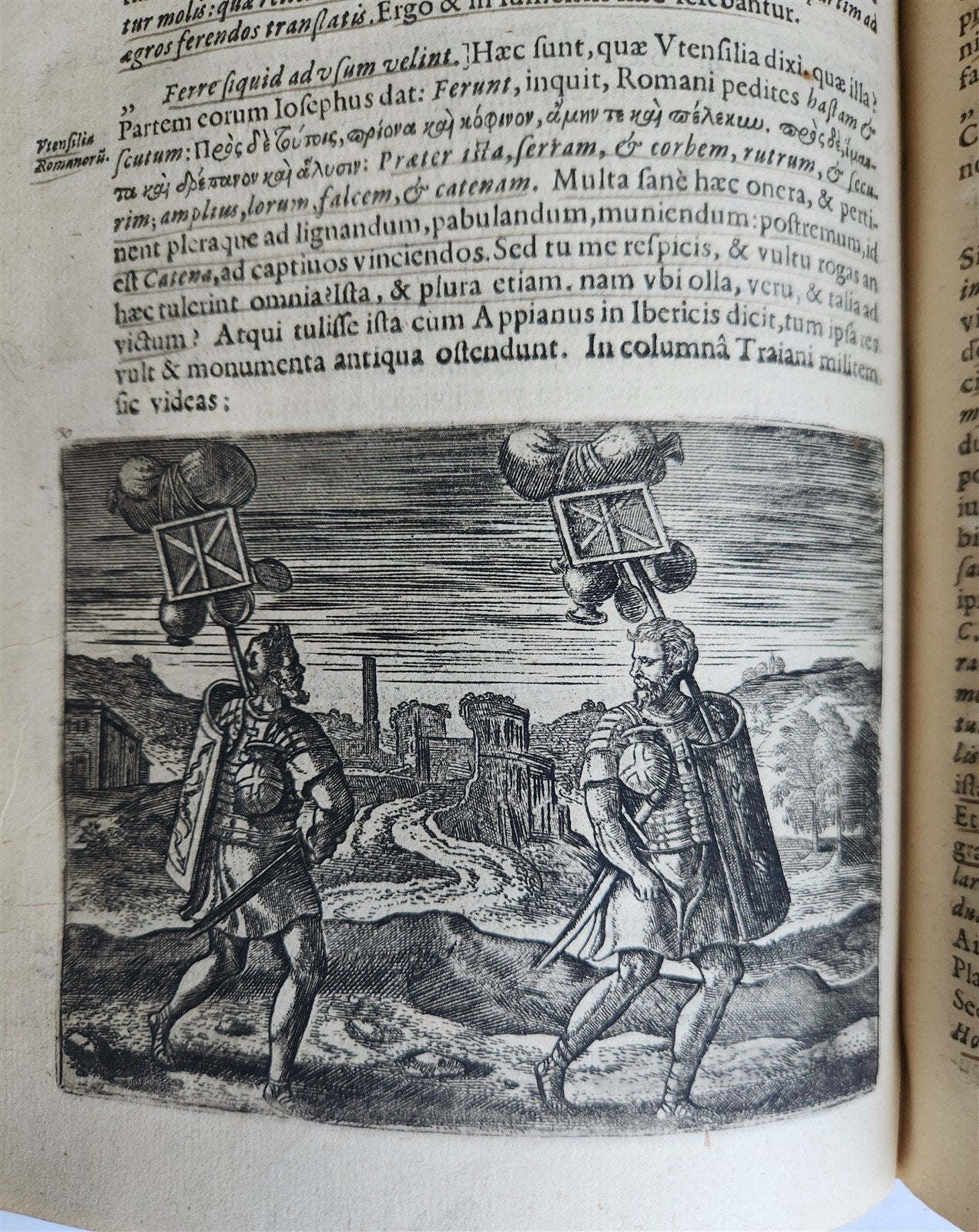 1598 DE MILITIA ROMANA by LIPSIUS antique ILLUSTRATED WARFARE Plantiniana vellum