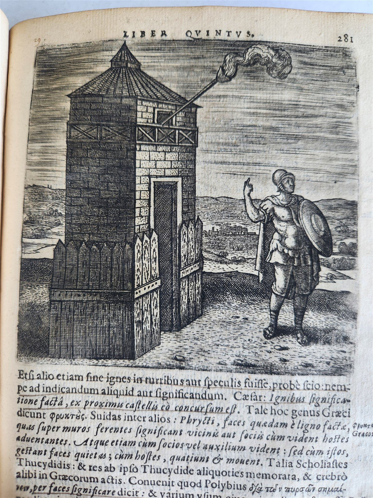 1598 DE MILITIA ROMANA by LIPSIUS antique ILLUSTRATED WARFARE Plantiniana vellum