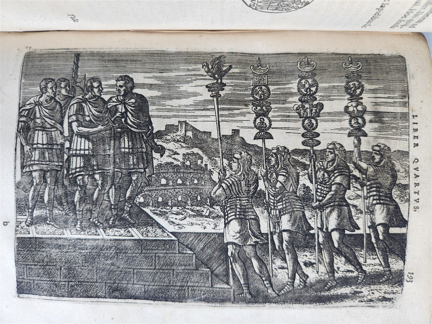 1598 DE MILITIA ROMANA by LIPSIUS antique ILLUSTRATED WARFARE Plantiniana vellum