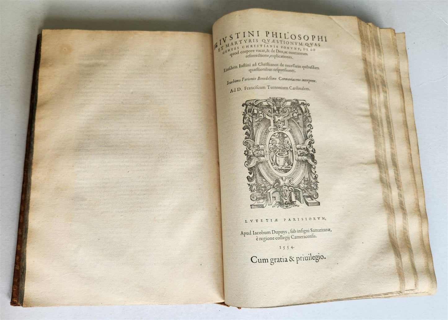 1544-1554 1st Latin edition of JUSTINUS MARTYR WORKS antique 16th CENTURY FOLIO