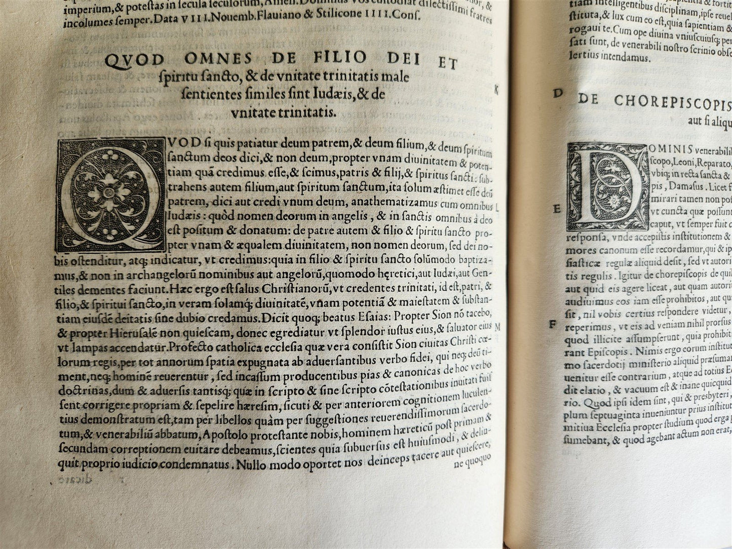 1544-1554 1st Latin edition of JUSTINUS MARTYR WORKS antique 16th CENTURY FOLIO