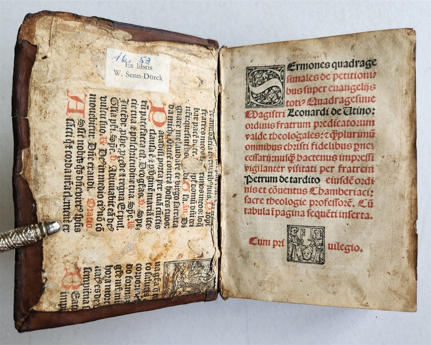 1518 SERMONS POST-INCUNABULA antique early 16th CENTURY original binding RARE