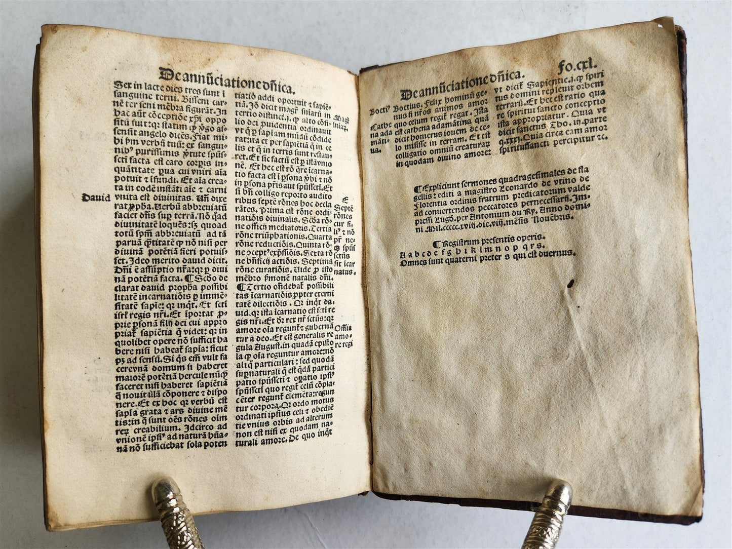 1518 SERMONS POST-INCUNABULA antique early 16th CENTURY original binding RARE