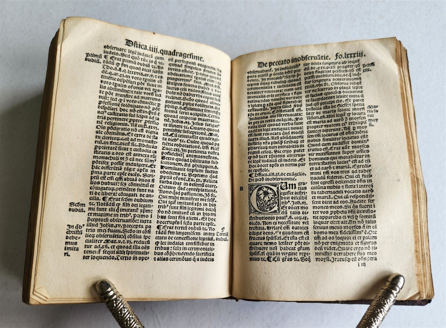1518 SERMONS POST-INCUNABULA antique early 16th CENTURY original binding RARE